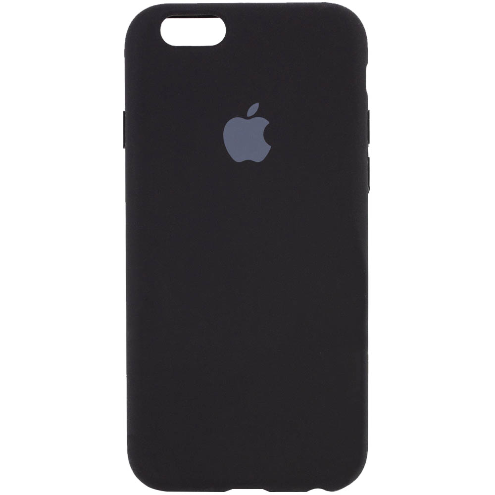 Silicone Case Full Protective (AA) для iPhone 6 / 6s  (Black)-0